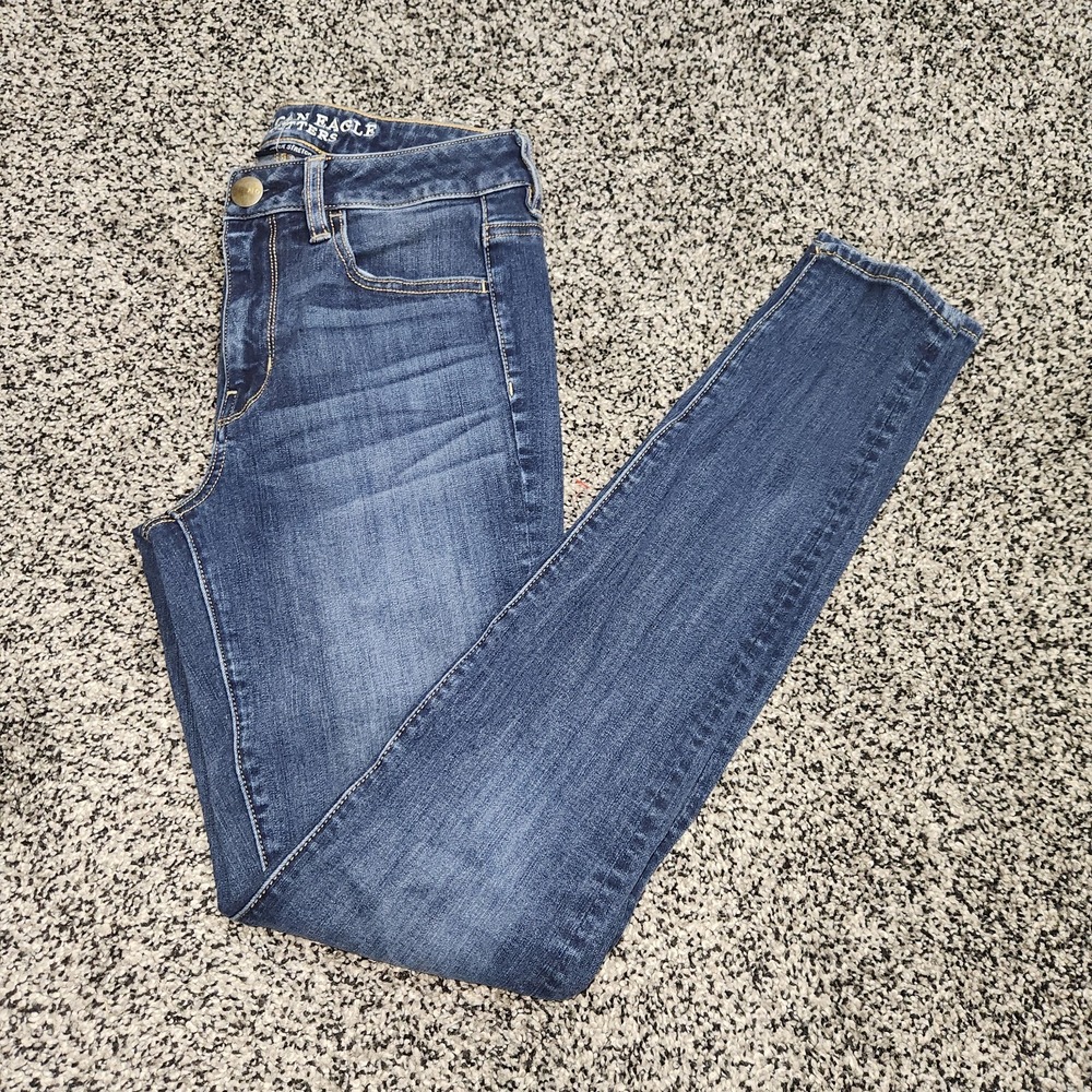 American Eagle 360 Super Stretch Hi Rise Jegging,Aeo Denim X4,Women Sz 4 Long,